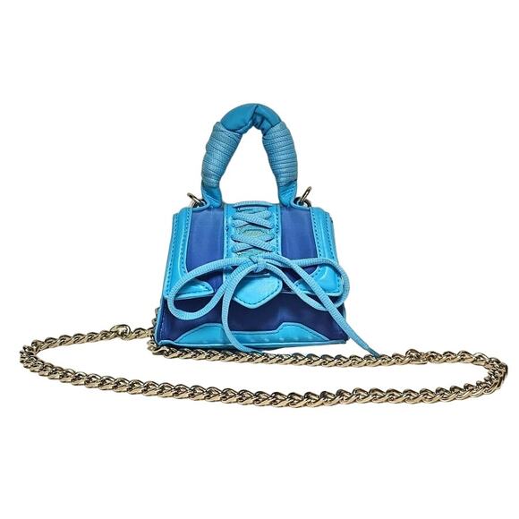 Steve Madden BDORAA Turquoise Micro Mini Chain Crossbody Bag Purse NWT - Picture 1 of 8